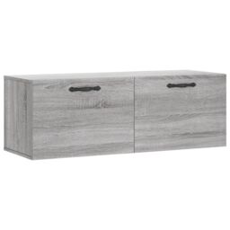 Berkfield Home Wall Cabinet Grey Sonoma 100x36.5x35 cm Engineered Wood - thumbnail 2