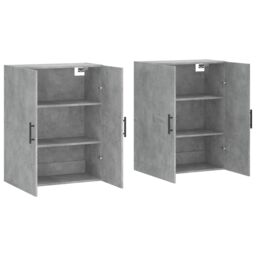 Berkfield Home Wall Mounted Cabinets 2 pcs Concrete Grey 69.5x34x90 cm - thumbnail 4