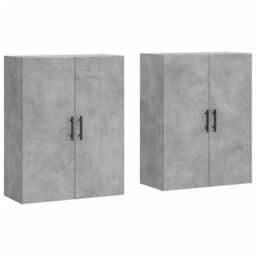 Berkfield Home Wall Mounted Cabinets 2 pcs Concrete Grey 69.5x34x90 cm - thumbnail 2