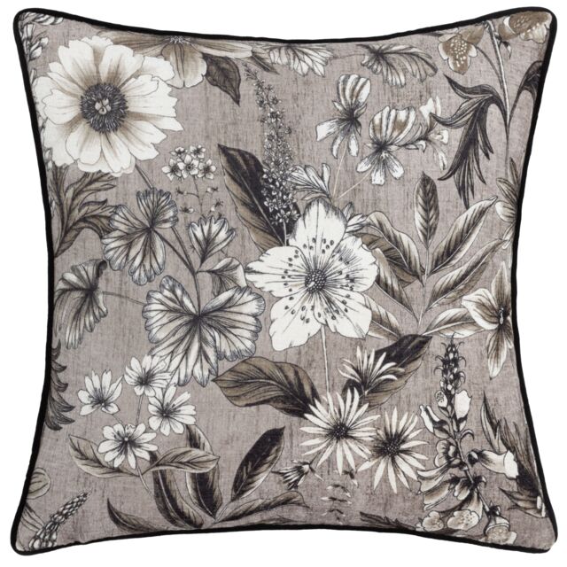 Wylder Harlington Botany Floral Piped Cushion in Beige - Size: 50 cm x 50 cm - image 1