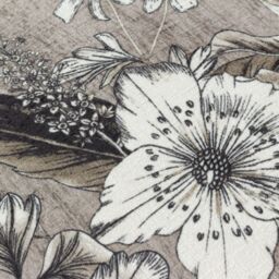 Wylder Harlington Botany Floral Piped Cushion in Beige - Size: 50 cm x 50 cm - thumbnail 5