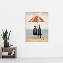 "Artery8 Traffic Cone Sea View Whimsical Surreal Seaside Artwork By Rob Tidybeard Extra Large XL Unframed Wall Art Poster Print - Size: W24"" x H32""" - thumbnail 4