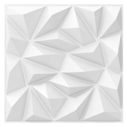 Gymax 20-Pack 3D Wall Panels PVC Wall Tiles for DIY Painting & Cutting in White