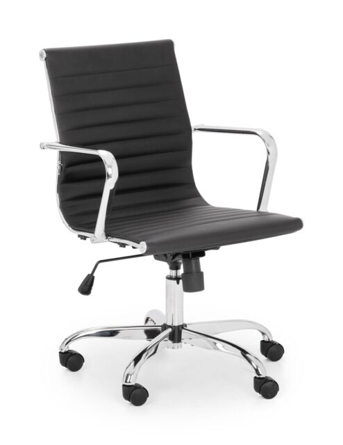 netfurniture Leo Black & Chrome Office Chair