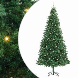 Berkfield Home Artificial Christmas Tree with 300 LEDs with Stand Green 300 cm - thumbnail 2