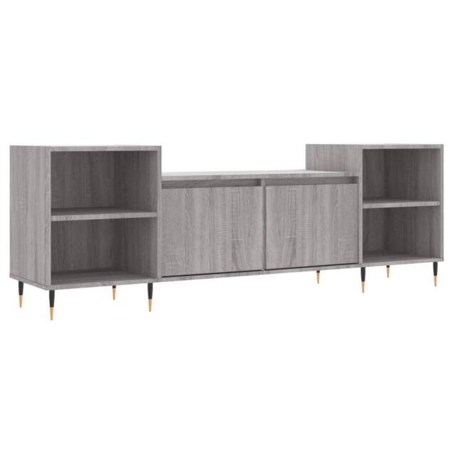 Berkfield Home TV Cabinet Grey Sonoma 160x35x55 cm Engineered Wood - Size: 160 x 35 x 55 cm - image 1
