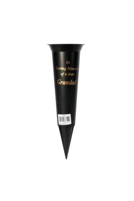 KDMD Black Grandad Grave Vase 23cm 5 Pack - image 1