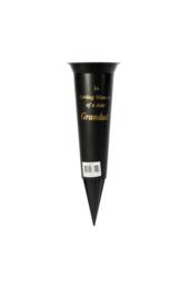 KDMD Black Grandad Grave Vase 23cm 5 Pack - thumbnail 2