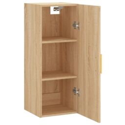 Berkfield Home Wall Mounted Cabinet Sonoma Oak 34.5x34x90 cm in Brown - thumbnail 6