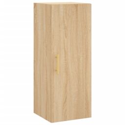 Berkfield Home Wall Mounted Cabinet Sonoma Oak 34.5x34x90 cm in Brown - thumbnail 2