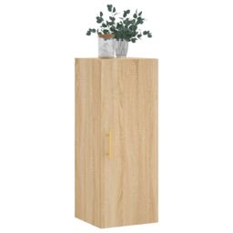Berkfield Home Wall Mounted Cabinet Sonoma Oak 34.5x34x90 cm in Brown - thumbnail 4