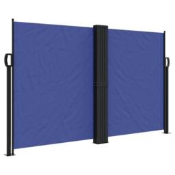 Berkfield Home Retractable Side Awning Blue 140x1200 cm - thumbnail 2