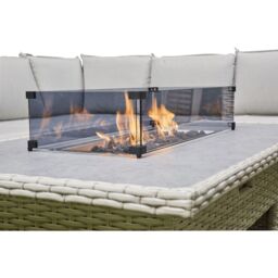 DS Living Malibu Grey Rattan Garden Furniture 6 Seater + Fire Pit - thumbnail 2