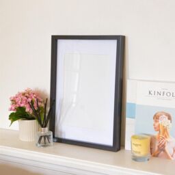 "Nicola Spring 2x Photo Frame with White A4 Mount - A3 (12"" x 17"") Picture Display in Grey" - thumbnail 5