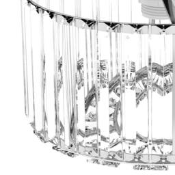 Emitto Crystal Ceiling Light Chandelier Bedroom Hallway Pendant Lamp E27 in Metallics - thumbnail 5