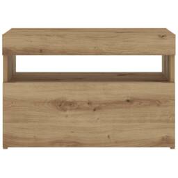 Berkfield Home Bedside Cabinets 2 pcs Smoked Oak 40x31x50 cm Wood & Metal in Brown - Size: 40 x 31 x 50 cm - thumbnail 7