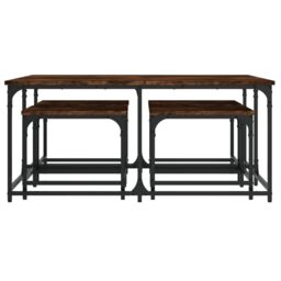 Berkfield Home Nesting Coffee Tables 5 pcs Smoked Oak Engineered Wood in Brown - thumbnail 4