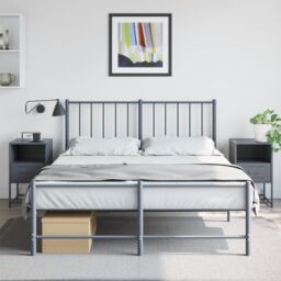 Berkfield Home Bedside Cabinets 2 pcs Anthracite 36x39x60.5 cm Steel in Black - thumbnail 1