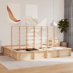 Berkfield Home with Storage Manual Brown 200 x 200 cm Pine wood - thumbnail 4