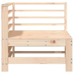 Berkfield Home Garden Corner Sofas 2 pcs Solid Wood Pine in Light Tan - thumbnail 4