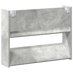 Berkfield Home Wall Shoe Cabinets 2 pcs Concrete Grey 80x18x60 cm Engineered Wood - Size: 80 x 18 x 60 cm - thumbnail 7