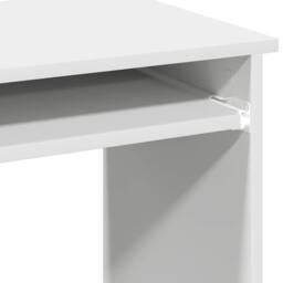 Berkfield Home Desk with Shelves White 84x40x78 cm Engineered Wood - Size: 84 x 40 x 78 cm - thumbnail 8
