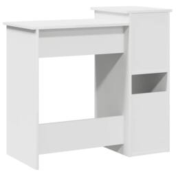 Berkfield Home Desk with Shelves White 84x40x78 cm Engineered Wood - Size: 84 x 40 x 78 cm - thumbnail 7