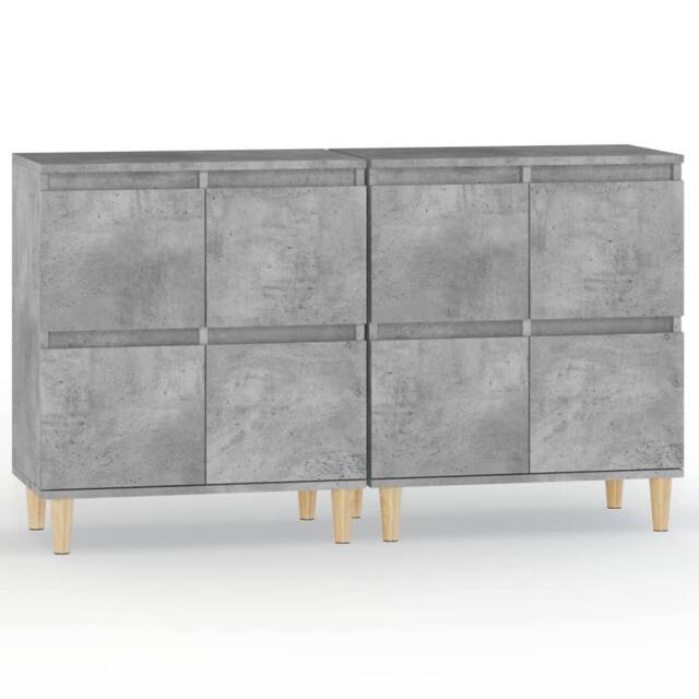 Berkfield Home Sideboards 2 pcs Concrete Grey 60x35x70 cm Engineered Wood - Size: 60 x 35 x 70 cm - image 1