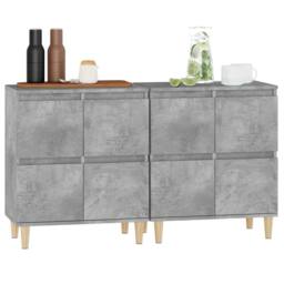 Berkfield Home Sideboards 2 pcs Concrete Grey 60x35x70 cm Engineered Wood - Size: 60 x 35 x 70 cm - thumbnail 4