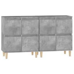 Berkfield Home Sideboards 2 pcs Concrete Grey 60x35x70 cm Engineered Wood - Size: 60 x 35 x 70 cm - thumbnail 6