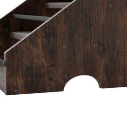 Toque Counter Top Wine Rack Storage Liquor Bottle Shelf Wooden Holders in Dark Brown - thumbnail 5