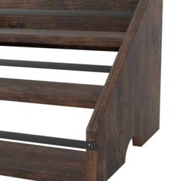Toque Counter Top Wine Rack Storage Liquor Bottle Shelf Wooden Holders in Dark Brown - thumbnail 7