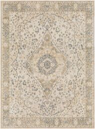 Livabliss Lilian-Washable Grey Green Vintage Traditional Boho Living Dining Rug in Camel - Size: 120 cm x 170 cm - thumbnail 2