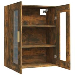 Berkfield Home Hanging Wall Cabinet Smoked Oak 69.5x34x90 cm in Brown - thumbnail 5