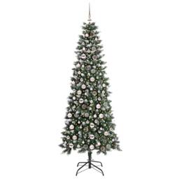 Berkfield Home Artificial Christmas Tree with 300 LEDs Green 86 x 86 x 210 cm - thumbnail 3