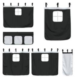 Berkfield Home Bunk Bed without Mattress with Slide White & Black 80x200 cm - thumbnail 6