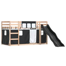 Berkfield Home Bunk Bed without Mattress with Slide White & Black 80x200 cm - thumbnail 3
