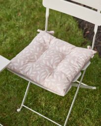 Dibor Set of 2 Rosedale Cotton Leaf Indoor Outdoor Garden Furniture Chair Sofa Seat Pads L40cm x W40cm in Pink - Size: 40 cm x 40 cm - thumbnail 3