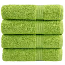 Berkfield Home Premium Bath Towels SOLUND 4 pcs 100x150 cm 600 gsm in Green - thumbnail 2
