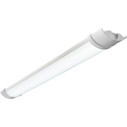 Loops 2ft IP65 Flush Batten Light - 18W Daylight White LED - Opal & Gloss White Pc