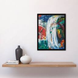 Artery8 Franz Marc Framed Wall Art The Bewitched Mill Colourful Painting - Size: A4 - thumbnail 2