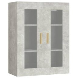Berkfield Home Hanging Wall Cabinet Concrete Grey 69.5x34x90 cm - thumbnail 2