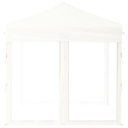 Berkfield Home Folding Party Tent with Sidewalls White 2x2 m - thumbnail 4