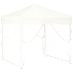 Berkfield Home Folding Party Tent with Sidewalls White 2x2 m - thumbnail 3