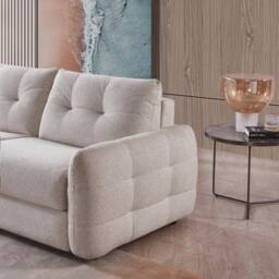 Furnishings For Less UK Aspen Fabric 3 Seater Large Sofa Bed Beige Living Room Sleeper - thumbnail 3
