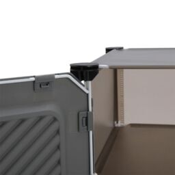 SPETLEK Shoe Rack Shoe Storage Cabinet Shelf Unit Door Hallway in Grey - Size: Small - thumbnail 4