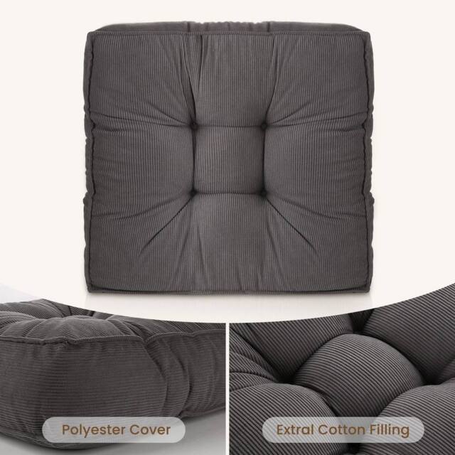 NESTLUNE Grey Thick Cotton Seat Cushion For Garden Dining - Size: 100 cm x 190 cm - image 1
