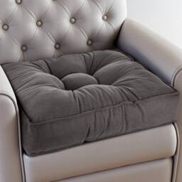NESTLUNE Grey Thick Cotton Seat Cushion For Garden Dining - Size: 100 cm x 190 cm - thumbnail 3