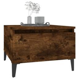 Berkfield Home Side Tables 2 pcs Smoked Oak 50x46x35 cm Engineered Wood in Brown - Size: 50 x 46 x 35 cm - thumbnail 4