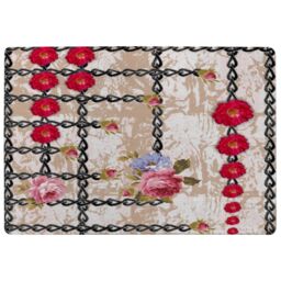 Benjamin Tate Design Flowers & Chains Rug in Natural - Size: Large - thumbnail 1